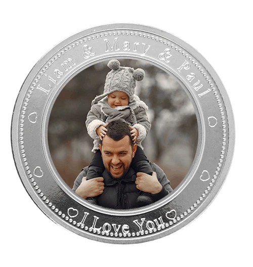 Pièce de monnaie personnalisée comme souvenir individuel