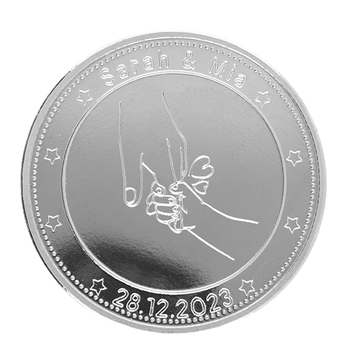 Pièce de monnaie personnalisée comme souvenir individuel