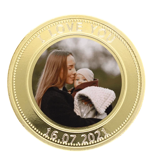 Pièce de monnaie personnalisée comme souvenir individuel
