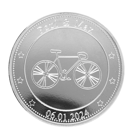 Pièce de monnaie personnalisée comme souvenir individuel